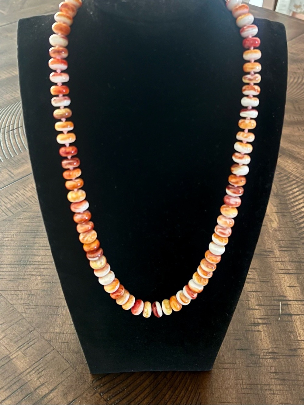 Genuine Spiny Oyster Shell 925 Native American Southwestern Style Necklace